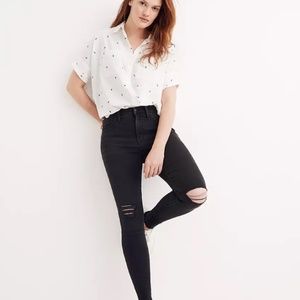 Madewell 9inch Skinny Jeans in Black Sea
